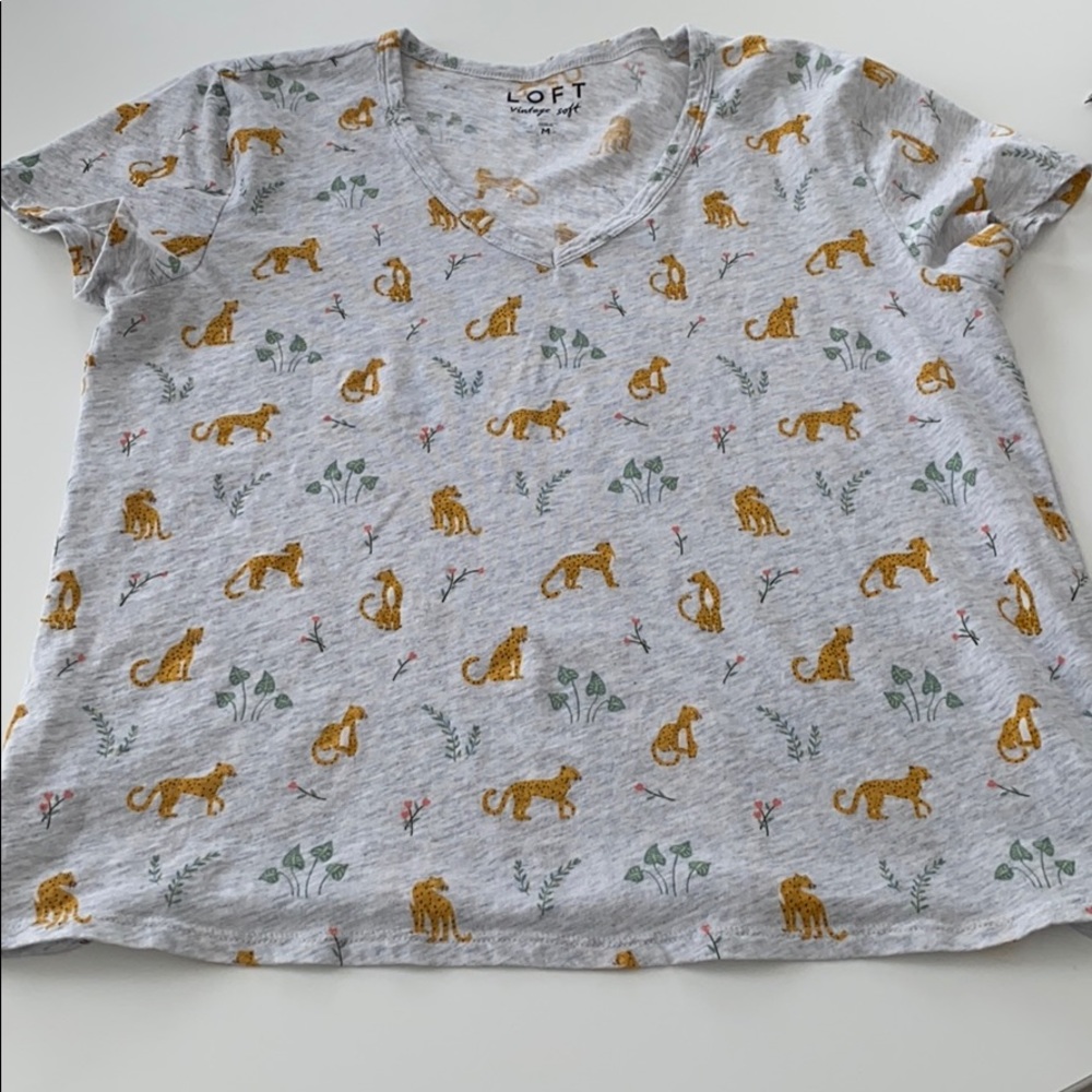 LOFT Vintage Soft Tee Short Sleeve Safari